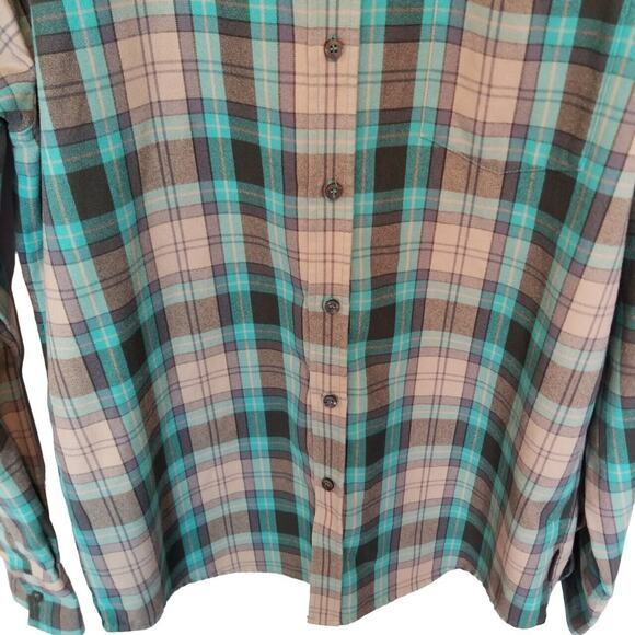 Burton DryRide Mens Poly Flannel Shirt Plaid Sz M Gorpcore Outdoor Snowboard Ski - Picture 3 of 7